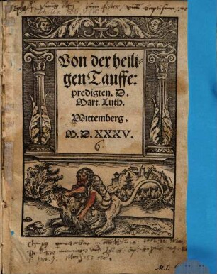 Von der heiligen Tauffe : predigten