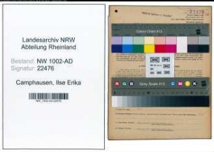 Entnazifizierung Ilse Erika Camphausen, geb. 25.07.1922 (Buchhalterin)