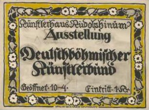 Ausstellung deutschböhmischer Künstlerbund im Künstlerhaus Rudolphinum