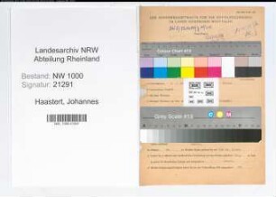 Entnazifizierung Johannes Haastert, geb. 05.07.1895 (Landwirt)