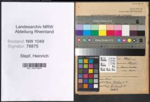 Entnazifizierung Heinrich Stepf , geb. 16.01.1898 (Ingenieur)
