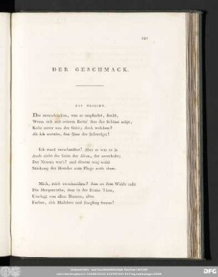 Der Geschmack.
