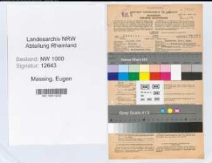Entnazifizierung Eugen Massing, geb. 16.03.1904 (Bankangest.)