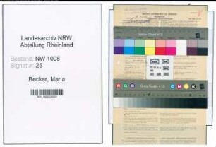 Entnazifizierung Maria Becker , geb. 10.07.1890 ()