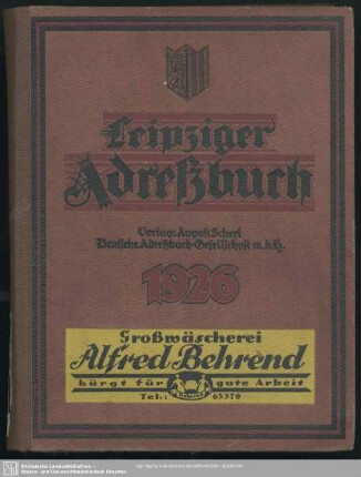 105.1926: Leipziger Adreß-Buch