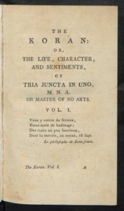 the Koran ... Vol. I.