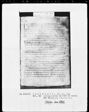Naturwissenschaftlich-grammatikalischer Sammelband — Entyches, Ars de verbo —