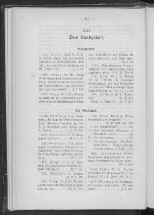 XXI. Das Landgebiet.