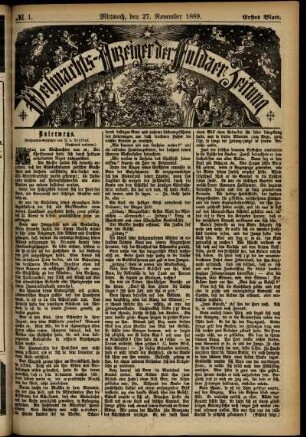 Zweite Ausgabe vom Mittwoch, den 27. November 1889.