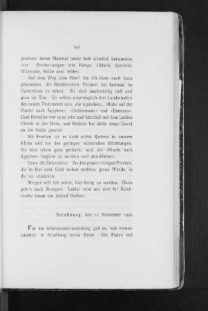 Straßburg, den 11. November 1905