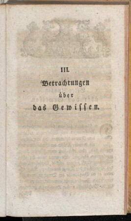 III. Betrachtungen über das Gewissen.