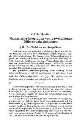 § 82. Das Verfahren von Runge-Kutta.