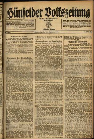 Ausgabe vom Donnerstag, den 15. Dezember 1921.