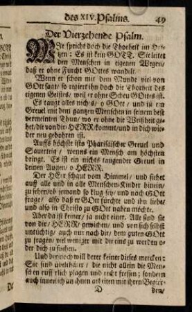 49-59, Der XIV. - XVII. Psalm