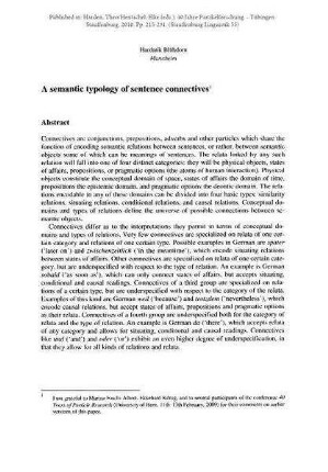 A semantic typology of sentence connectives