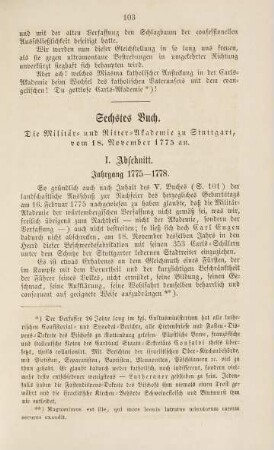 103-126, Sechstes Buch. Die Militär- und Ritter-Akademie in Stuttgart