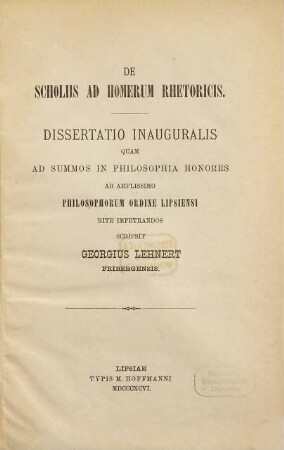 De scholiis ad Homerum rhetoricis