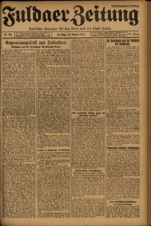 Ausgabe vom Freitag, den 20. April 1923.