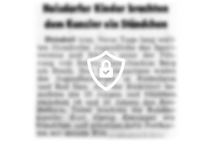 Hoisdorfer Kinder brachten dem Kanzler ein Ständchen