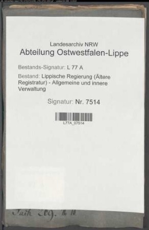 Organisation und Kosten der Gesandtschaftskanzlei der 16. Kurie am Bundestag zu Frankfurt