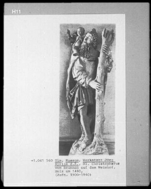 Heiliger Christophorus (vom Brunnen auf dem Weinhof)