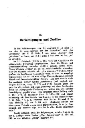 Berichtigungen und Zusätze