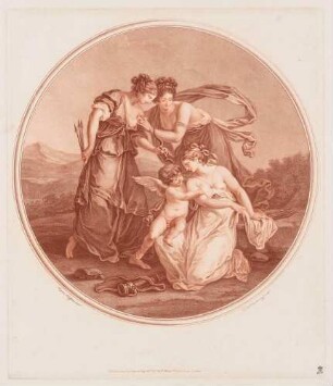 Cupid struggling with the graces to recover his arrows (Ein Cupido rangelt mit den drei Grazien, um seine Pfeile wiederzufinden)