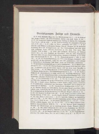Berichtigungen, Zusätze und Hinweise.