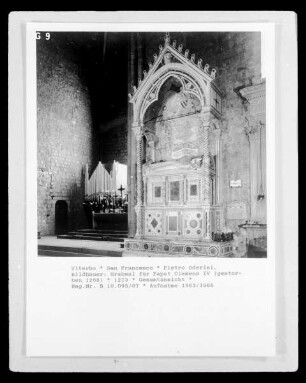 Grabmal für Papst Clemens IV (gestorben 1286)