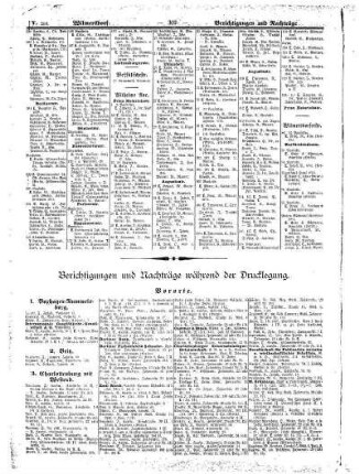 Berichtigungen und Nachträge während der Drucklegung Vororte