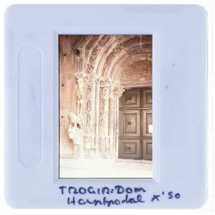 Trogir, Kathedrale hl. Laurentius : Detailansicht Hauptportal