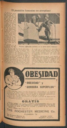 El pantalón femenino en aeroplano