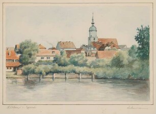 Aquarell Lübben im Spreewald, Ackermann
