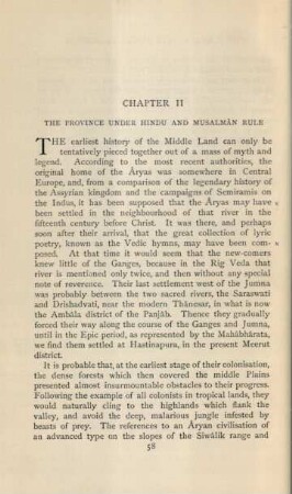 Chapter II The province under Hindu and Musalman rule