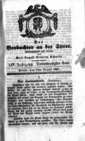 33. Stück, 13. August 1855