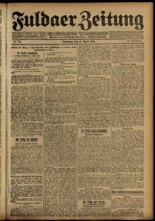 Ausgabe vom Dienstag, den 04. April 1916.