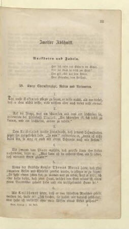Anekdoten und Fabeln
