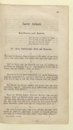 Anekdoten und Fabeln