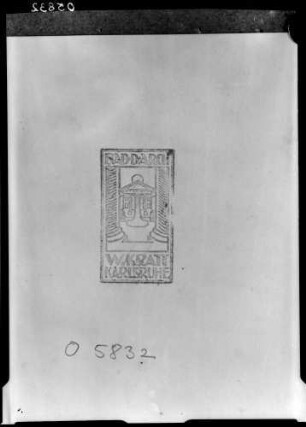 Karlsruhe Stempel des Hoffotograf Wilhelm Kratt