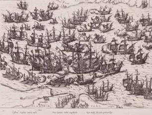 Untergang d. spanischen Armada, 1588, Stich