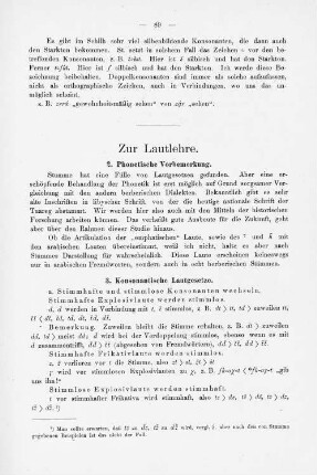 Zur Lautlehre.