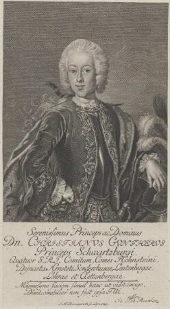 Bildnis des Christianus Guntherus, Prinz von Schwarzburg-Sondershausen