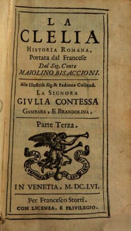 La Clelia : Historia Romana. 3