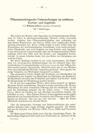 Pflanzensoziologische Untersuchungen im mittleren Kocher- und Jagsttale