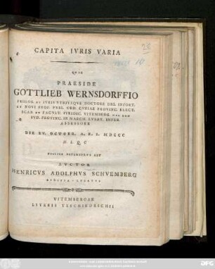 Capita Ivris Varia