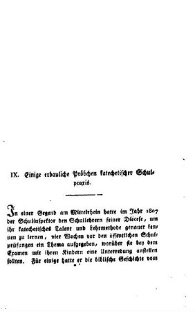 Einige erbauliche Pröbchen katechetischer Schulpraxis