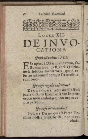 Locus XII. De Invocatione