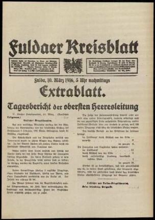 Ausgabe vom Freitag, den 10. März 1916.