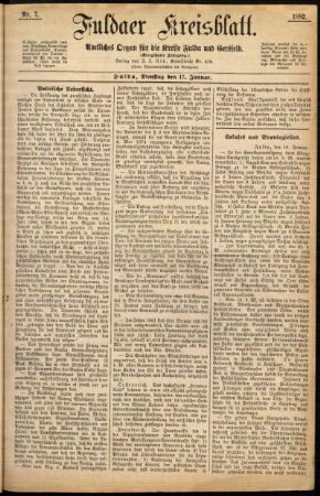 Ausgabe vom Dienstag, den 17. Januar 1882.