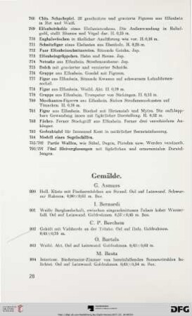 Gemälde (Nr. 800-930)